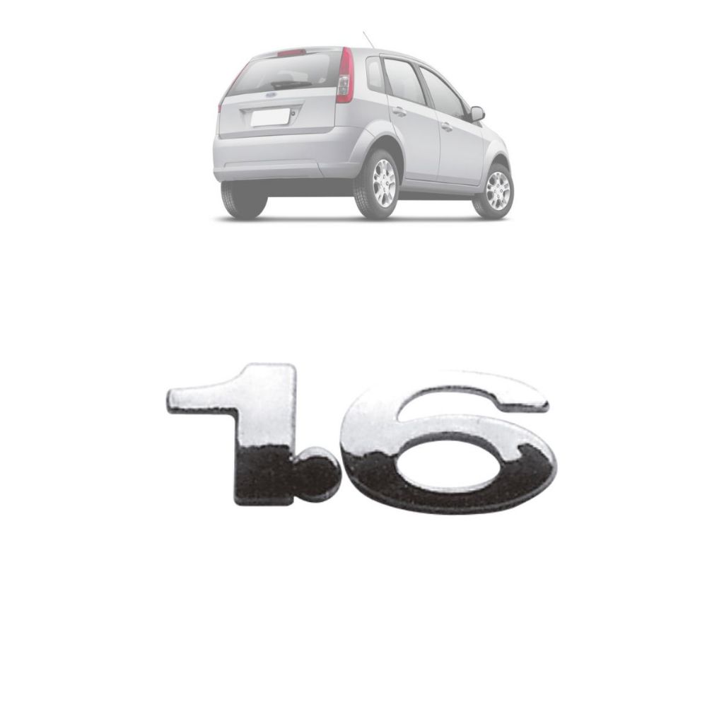 Emblema letreiro 1.6  do Fiesta  2003 a 2019 – Cromado em Oferta na Shopee