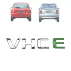 Emblema Letreiro VHC-E do Celta 2001 a 2015 Corsa Classic 2003 a 2016 Cromado E verde