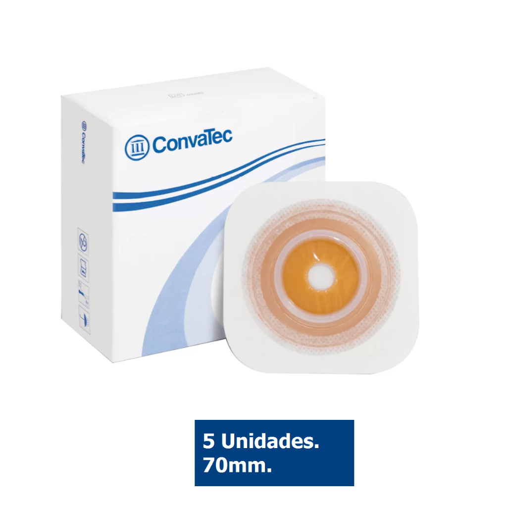 Caixa c/5 Placa Stomahesive c/Adesivo Microporoso SurFit Plus 70mm Convatec em Oferta na Shopee