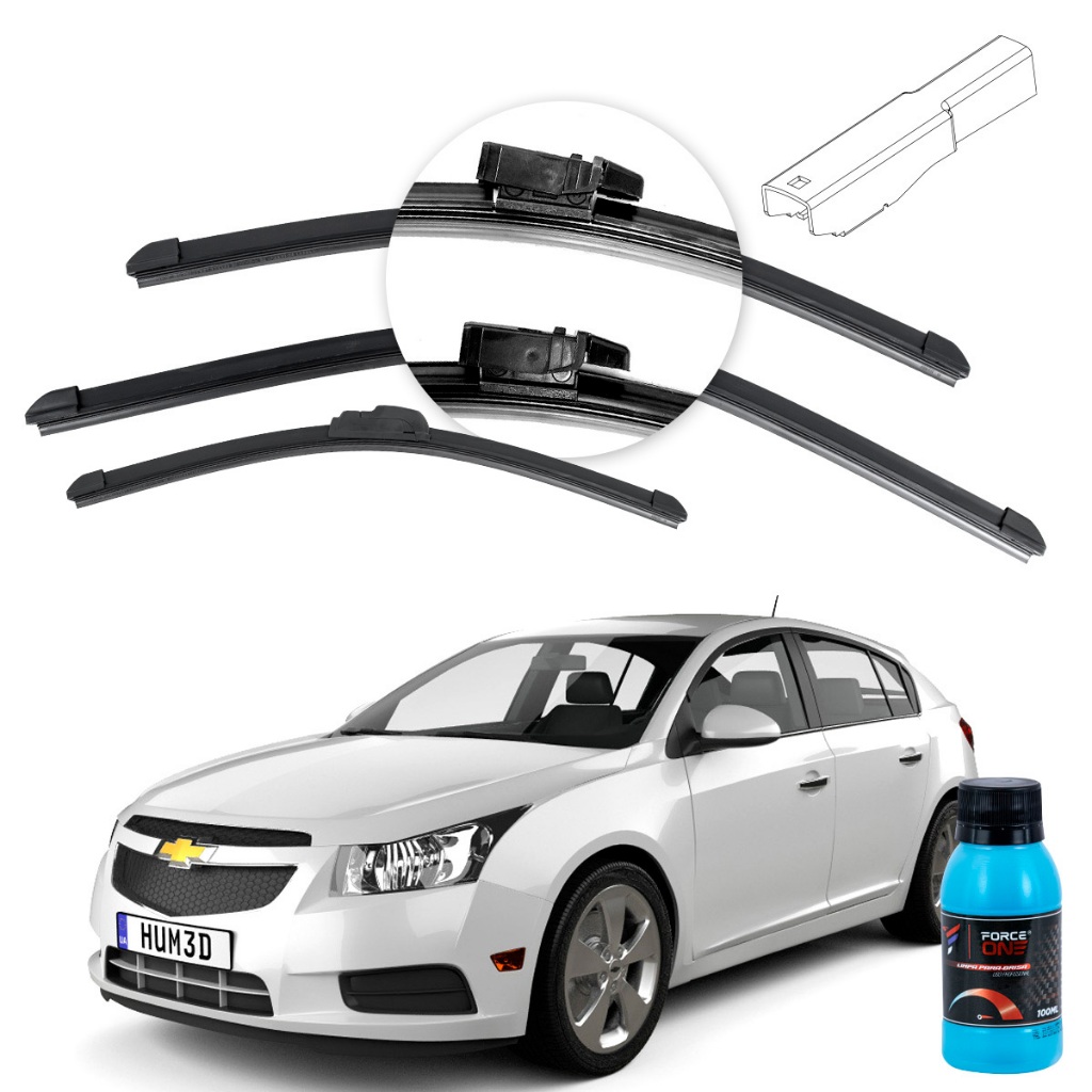 Palheta Limpador de Parabrisa Chevrolet Cruze Sport ano 12 a 15 Hybrid Dianteira e Traseira em Oferta na Shopee