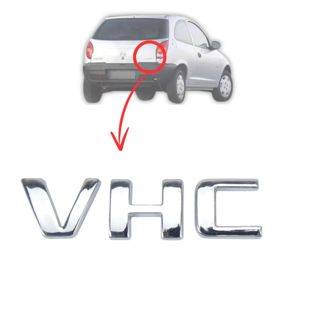 Emblema Letreiro VHC do Celta 2006 a 2015 Cromado