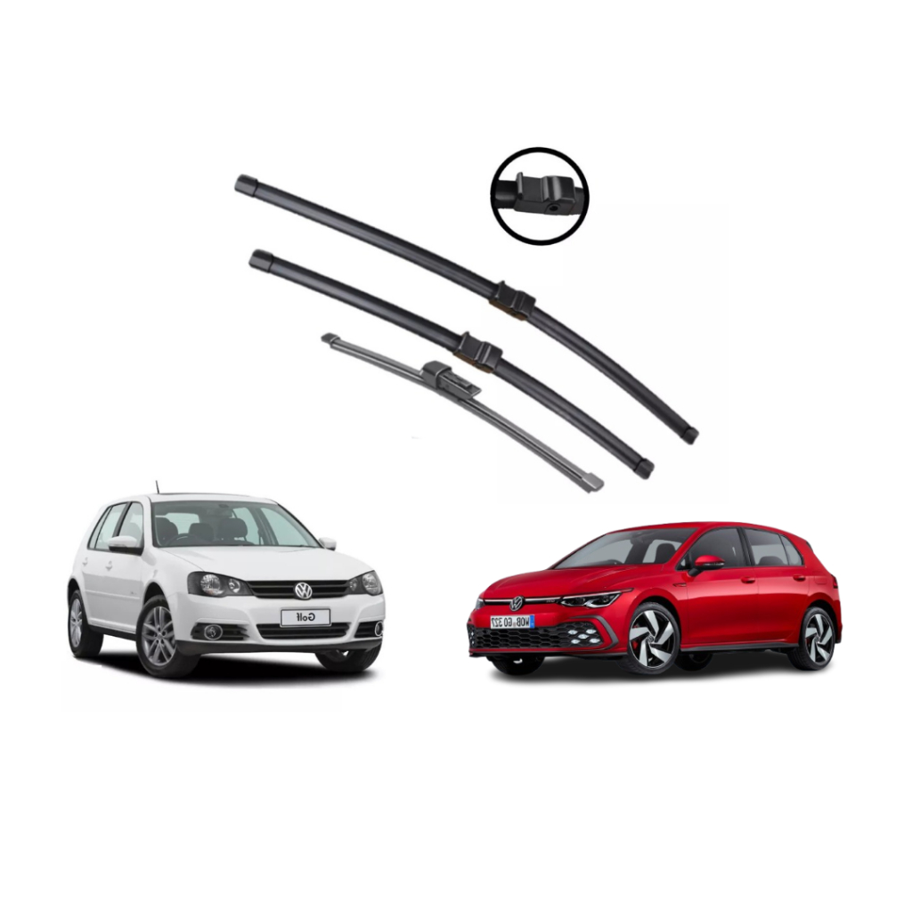 Kit 3 Palheta Limpador Parabrisa Dian/tras Vw Golf Sportiline (ESPECIFICA + TRASEIRA 12) em Oferta na Shopee
