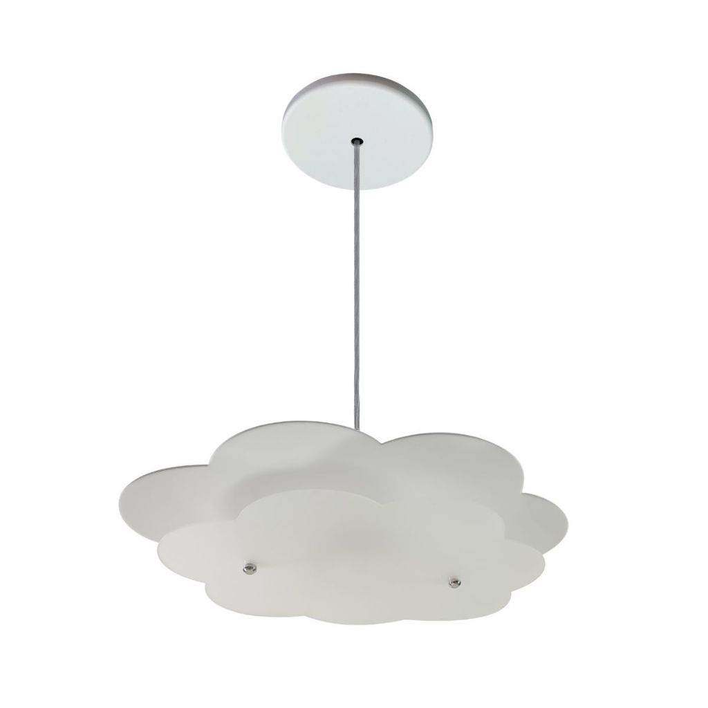 Lustre Pendente Infantil Nuvem Branca Luminária Criativa Quarto Bebê Menino Menina LED Branco