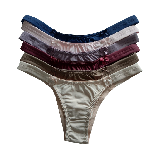 Detalhes do Tanga com Detalhe Lateral Em Poliamida Kit 6 Com Calcinhas Excelente Qualidade