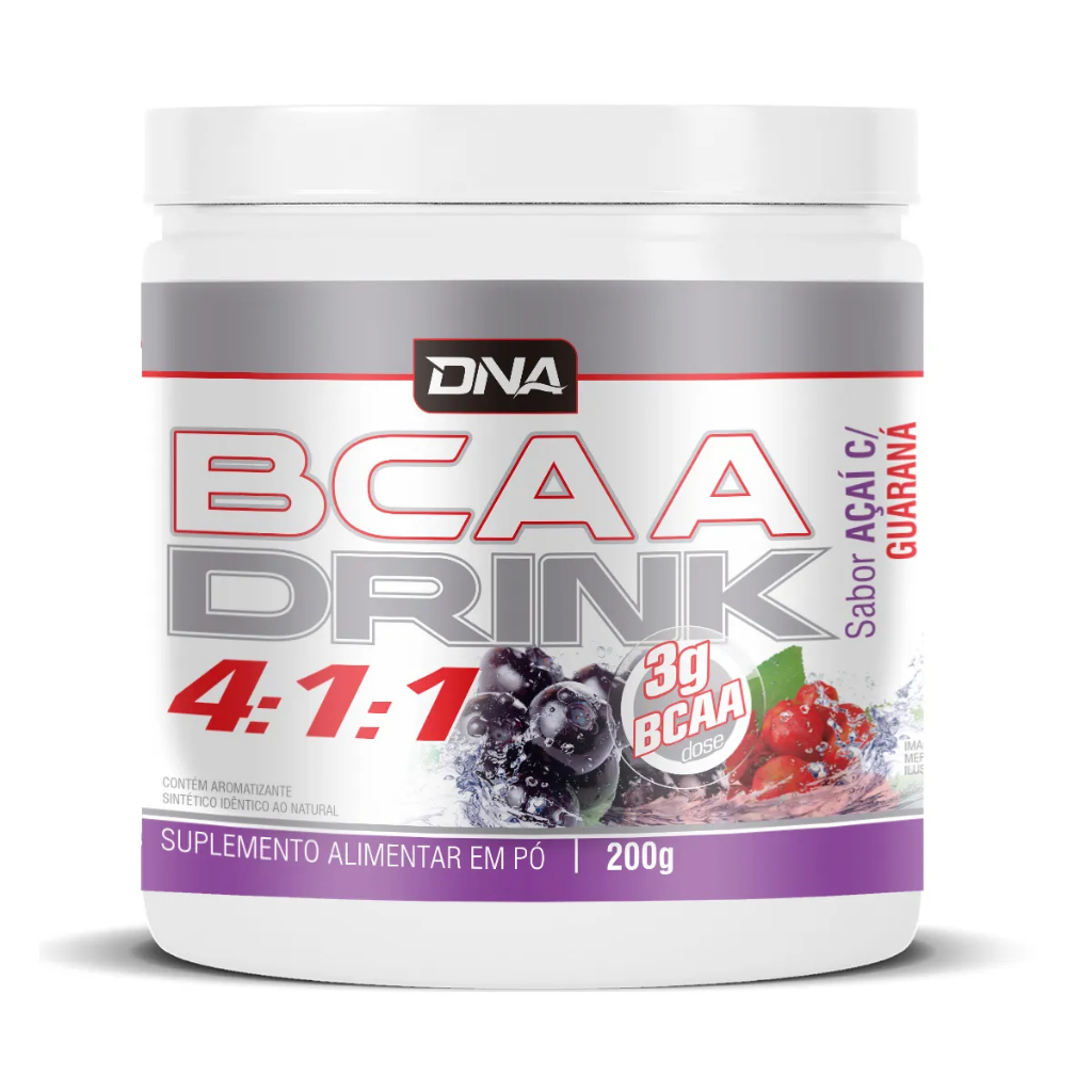 BCAA 4.1.1 Drink 200g Açaí com Guaraná - Energia e Performance | DNA Suplementos