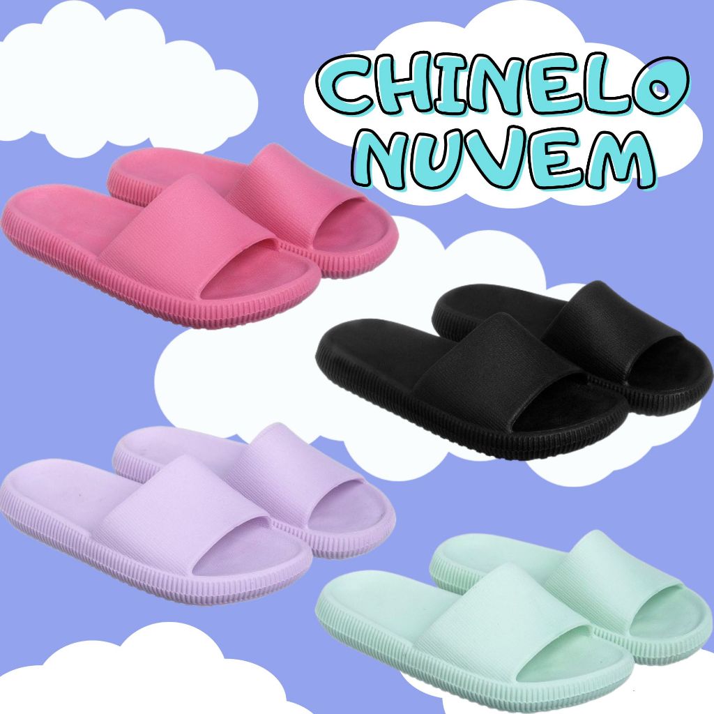Chinelo Nuvem Slide Confortável Casual Ortopedico Antiderrapante Macio Chinelo Slide