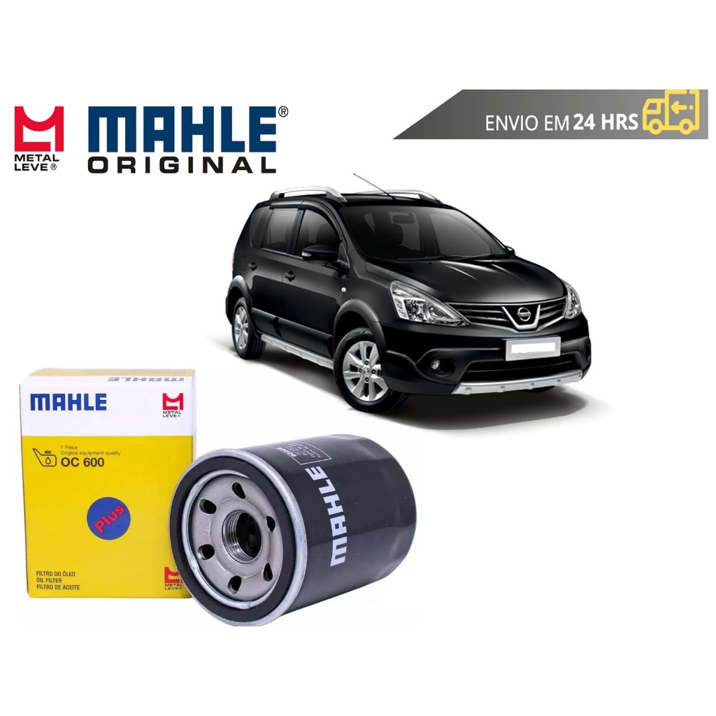 Filtro de Óleo Nissan Livina de 2009 a 2014 Original Mahle Metal Leve em Oferta na Shopee