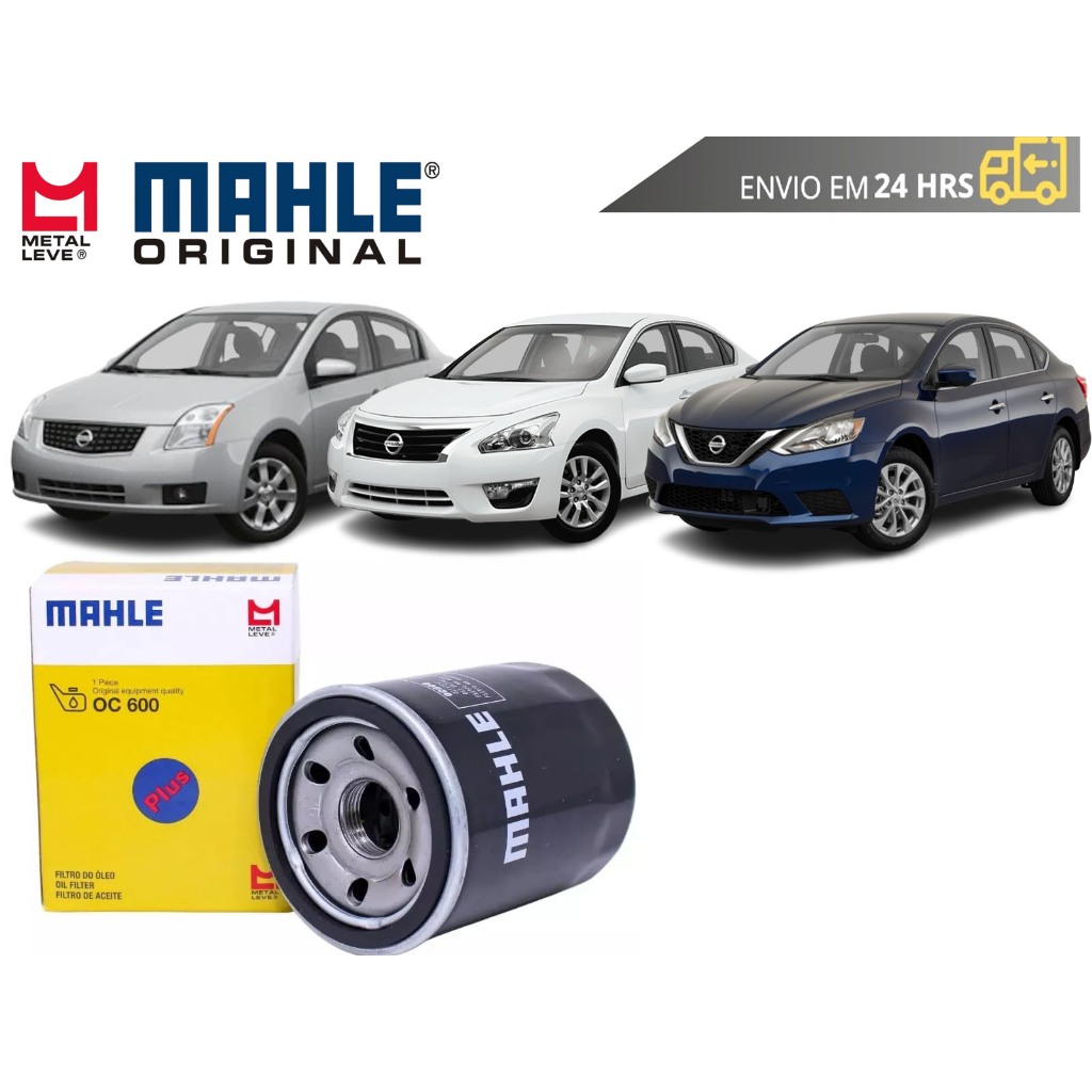 Filtro de Óleo Nissan Sentra 2.0 de 2005 a 2021 Original Mahle Metal Leve em Oferta na Shopee