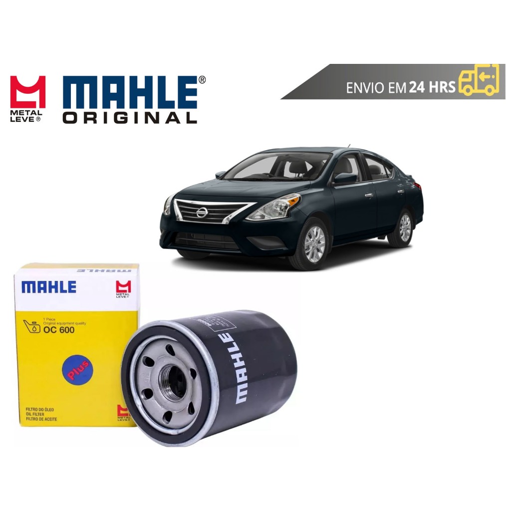 Filtro de Oleo Nissan Versa de 2012 a 2022 Original Mahle Metal leve em Oferta na Shopee