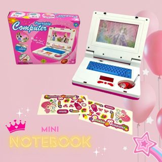 Mini notebook infantil laptop de brinquedo musical com luzes princesas em Oferta na Shopee
