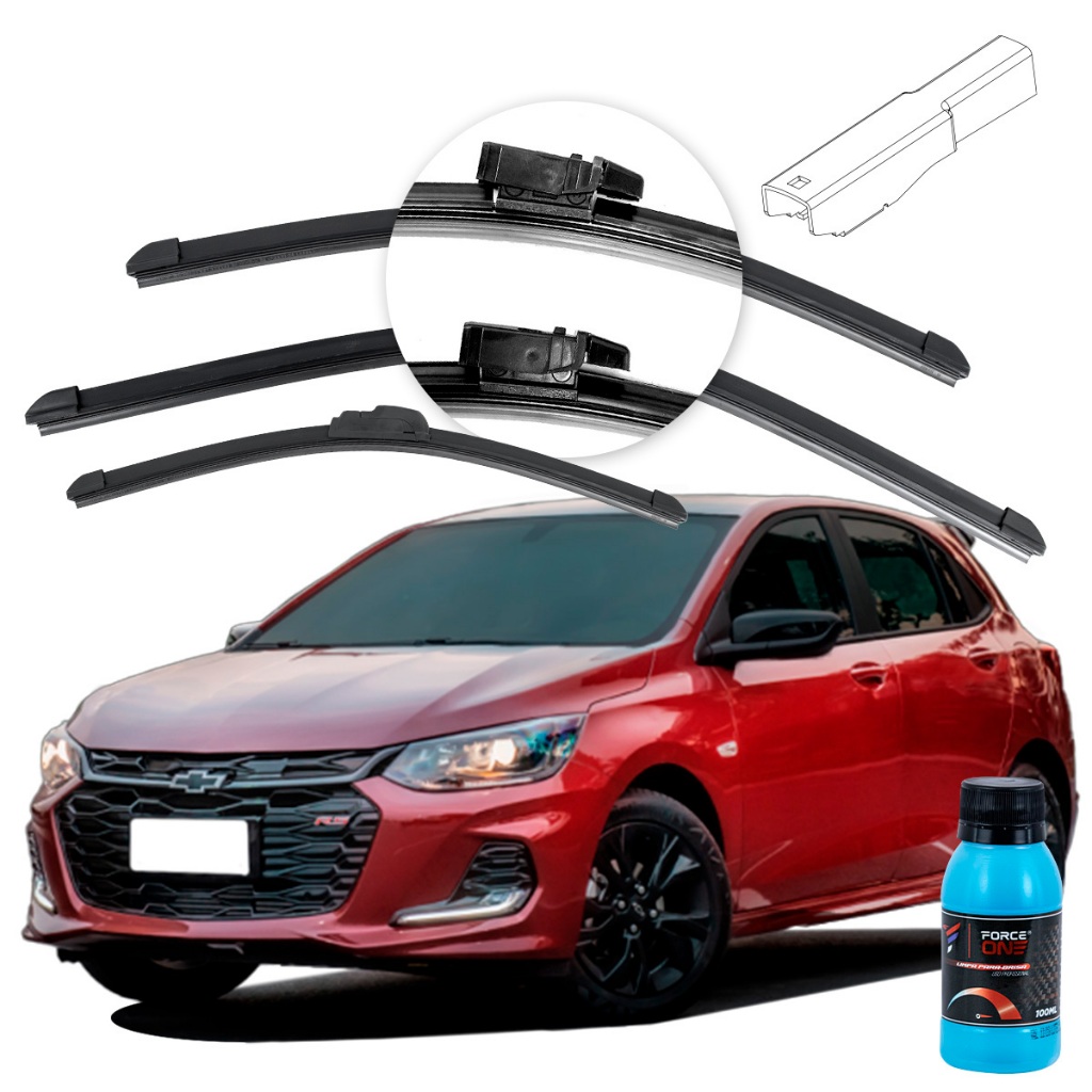 Palheta Limpador de Parabrisa Chevrolet Onix ano 12 a 18 Especifica Dianteira e Traseira