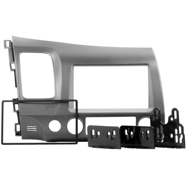 Contra Frente Moldura 2 Din New Civic Grafite 2007 A 2011 em Oferta na Shopee