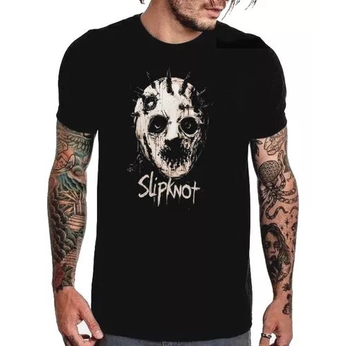 Camiseta Slipknot Show Brasil Camisa Máscara M2 Camiseta Camisa Modelo Masculino Unissex ,Música Metal