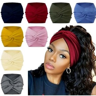 Turbante Head Faixa Tiara Testeira Fita Laço Headband Cabelo Moda Acessório Feminino Confortável Top