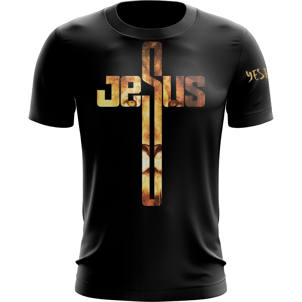 Camiseta Cristã Gospel Cruz e Jesus/ Foi Por Voçê