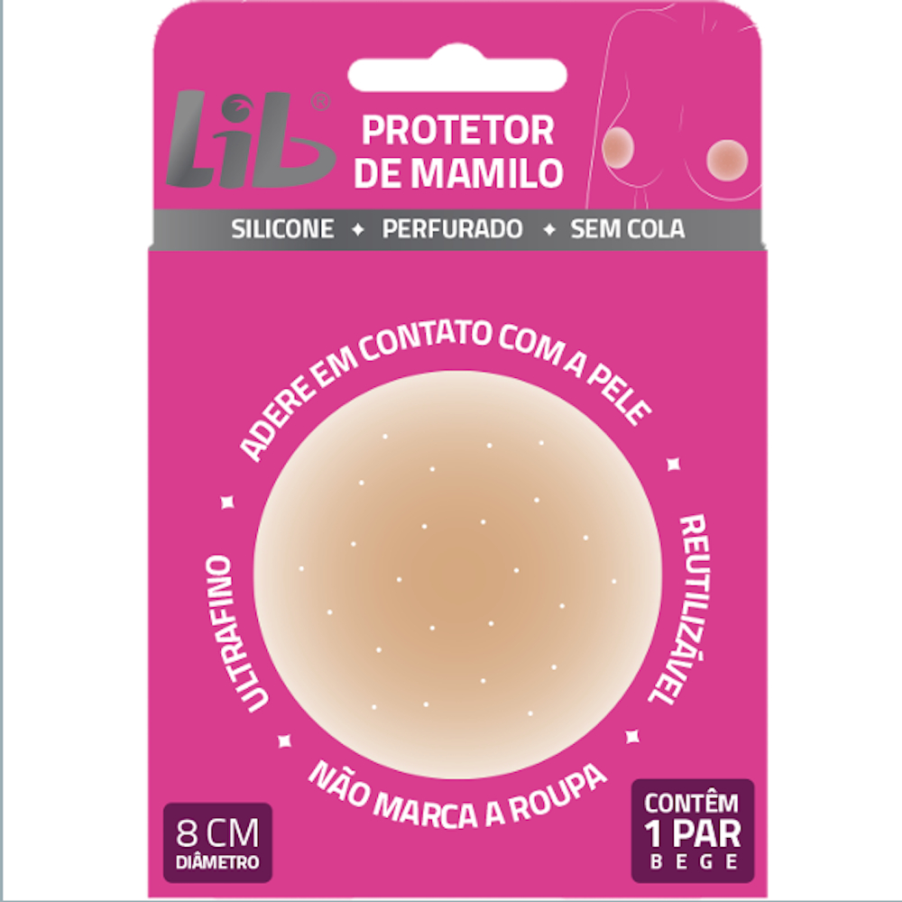Lib Sutiã Adesivo sem Cola Perfurado Silicone bege Reutilizável 1 par - Tam Único em Oferta na Shopee