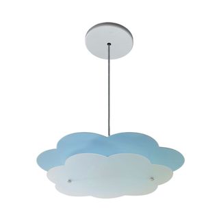 Luminária Pendente Nuvem Azul Bebê Céu Estrela Sol Lua Infantil Quarto Teto Menino Menina