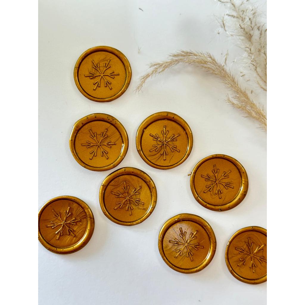 Lacres de cera Floco de Neve convite de casamento kit 10un - Envio Imediato