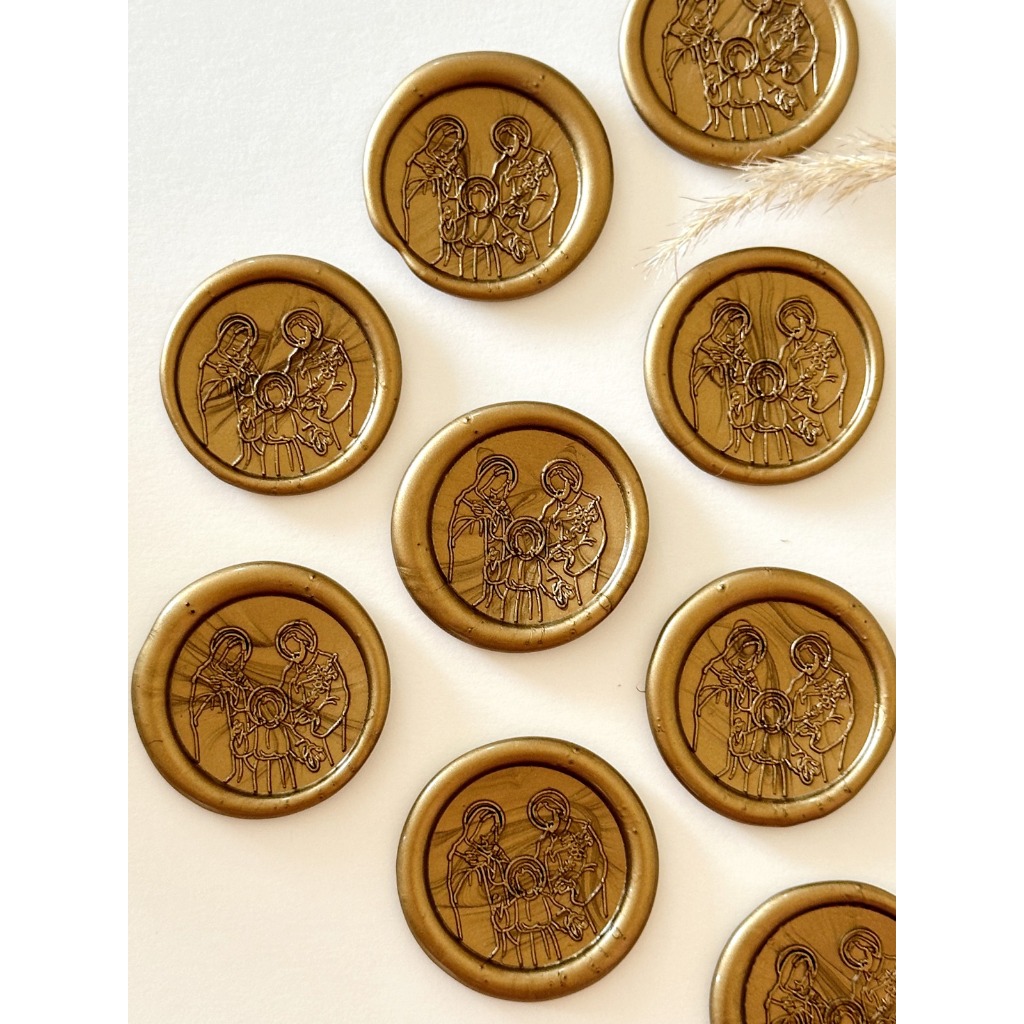 Lacres de cera Sagrada Familia convite de casamento - Envio Imediato em Oferta na Shopee