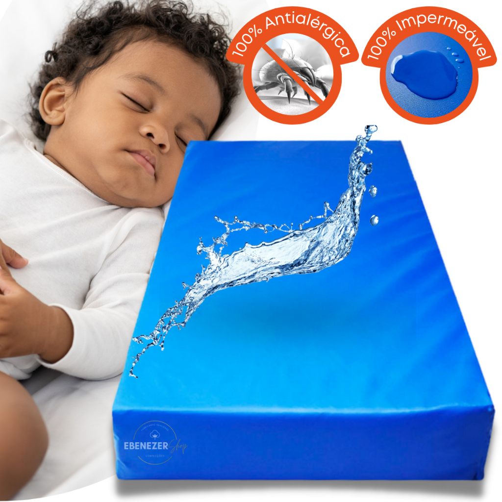 Capa de Colchão Berço Mini Cama Impermeável Cama Infantil e Bebê Capa Antialérgica Anti Xi...