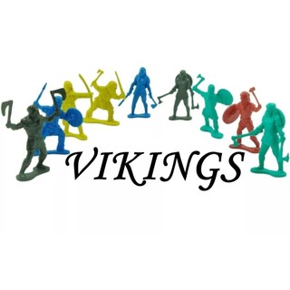 BONECO VIKINGS SOLDADO DE PLÁSTICO MINIATURA BRINQUEDO CÓD. 34