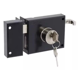 fechadura de portão sobrepor soprano inox 231 preto fosco em Oferta na Shopee