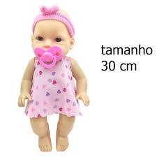 Boneca Abre e Fecha os Olhos Olhinhos Aninha Dorme Bebê com Acessório