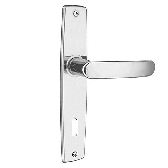fechadura para porta quarto sala interna aliança 2700/41 espelho inox premium