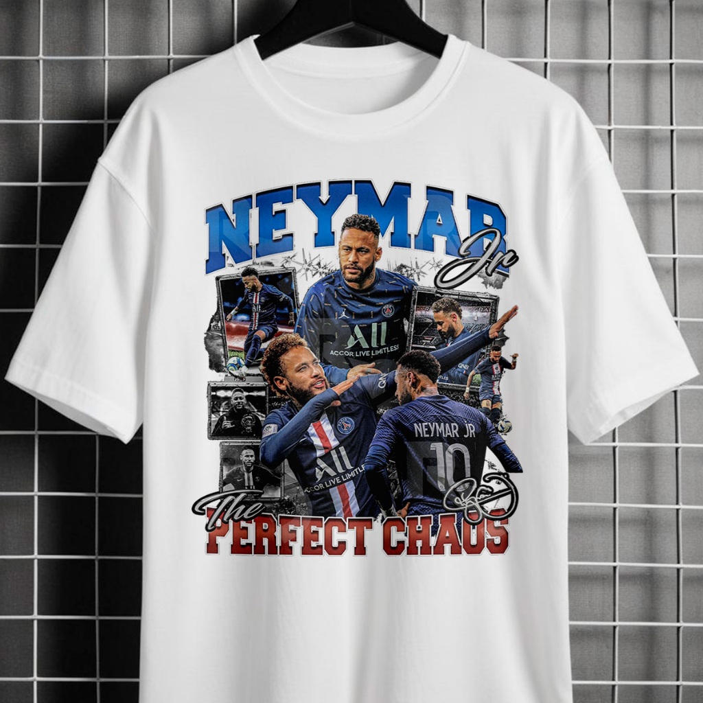 Camiseta Unissex Graphic Neymar PSG Artista Boolteg Camisa 100% Algodão BTL-091