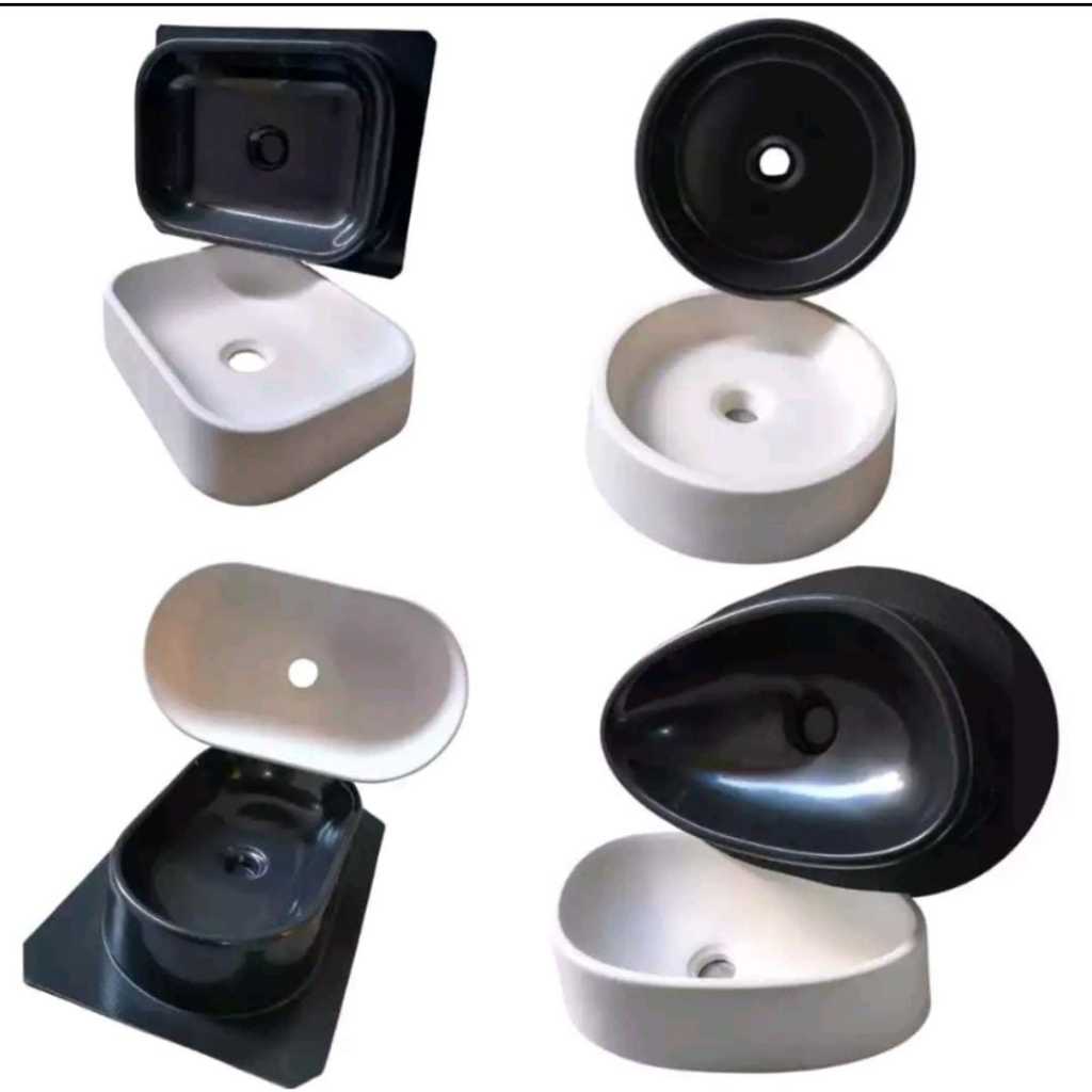 Forma de Cuba de banheiro Kit 4 unidade molde pra fabricaçao de cubas cimenticio Modelos mais Vendidos Promoçao