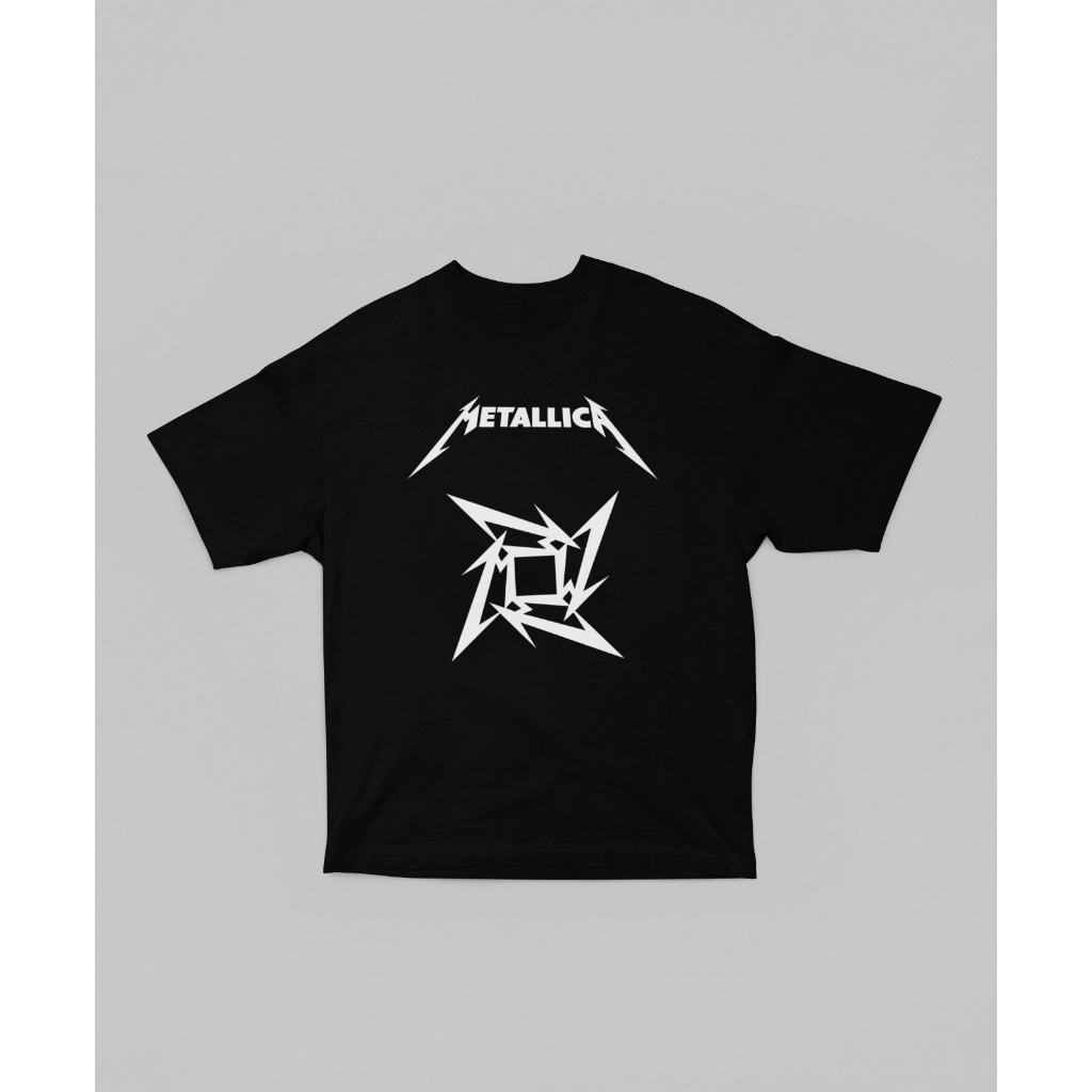 Camisão Oversized T-Shirt Camiseta Metallica Banda Estilosa Confortável Streetwear Grande Música