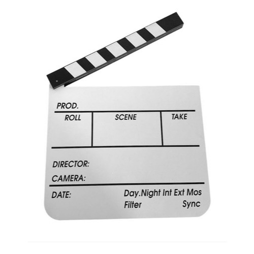 Claquete Cinema Grande Placa Decorativa MDF 29x27cm Decoração Estúdio Audiovisual Filme
