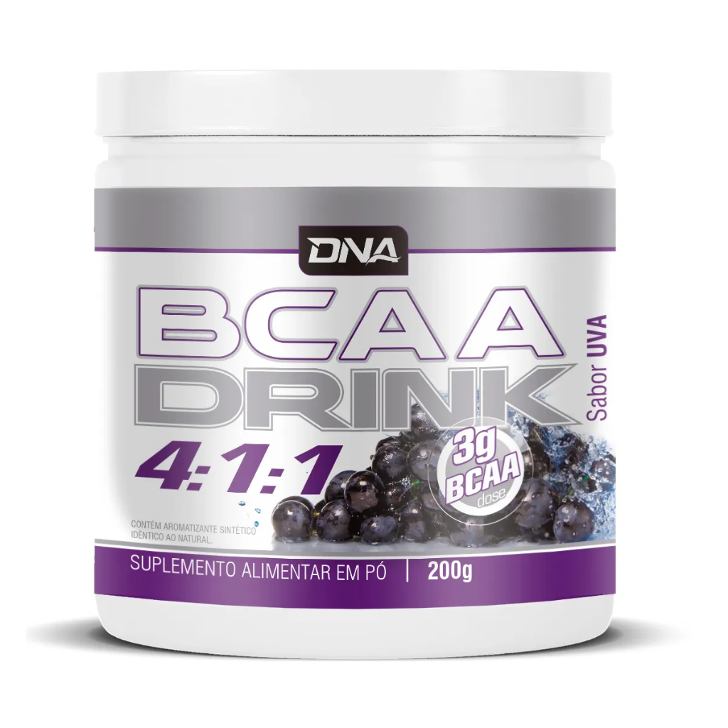 BCAA Drink 4:1:1 200g Sabor Uva - Energia e Recuperação | DNA Suplementos