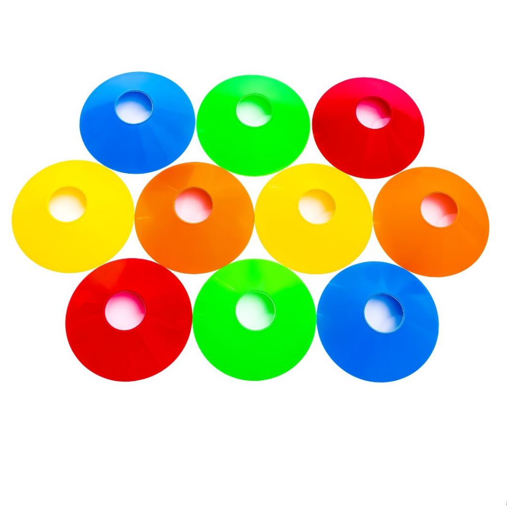 H-10 KIT 10 CONE HALF CHAPÉU CHINÊS PRATO TREINO AGILIDADE