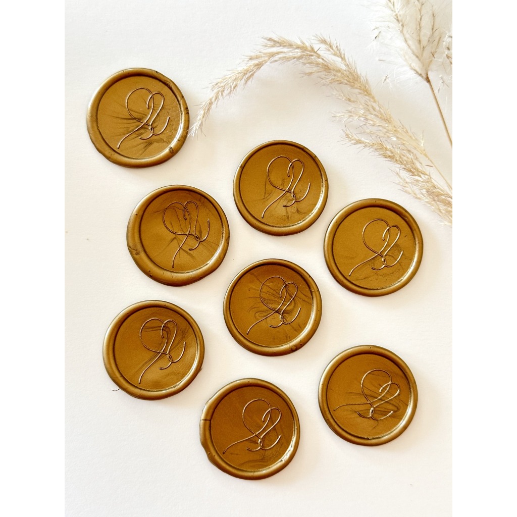 Lacres de cera Coração convite de casamento - Envio Imediato