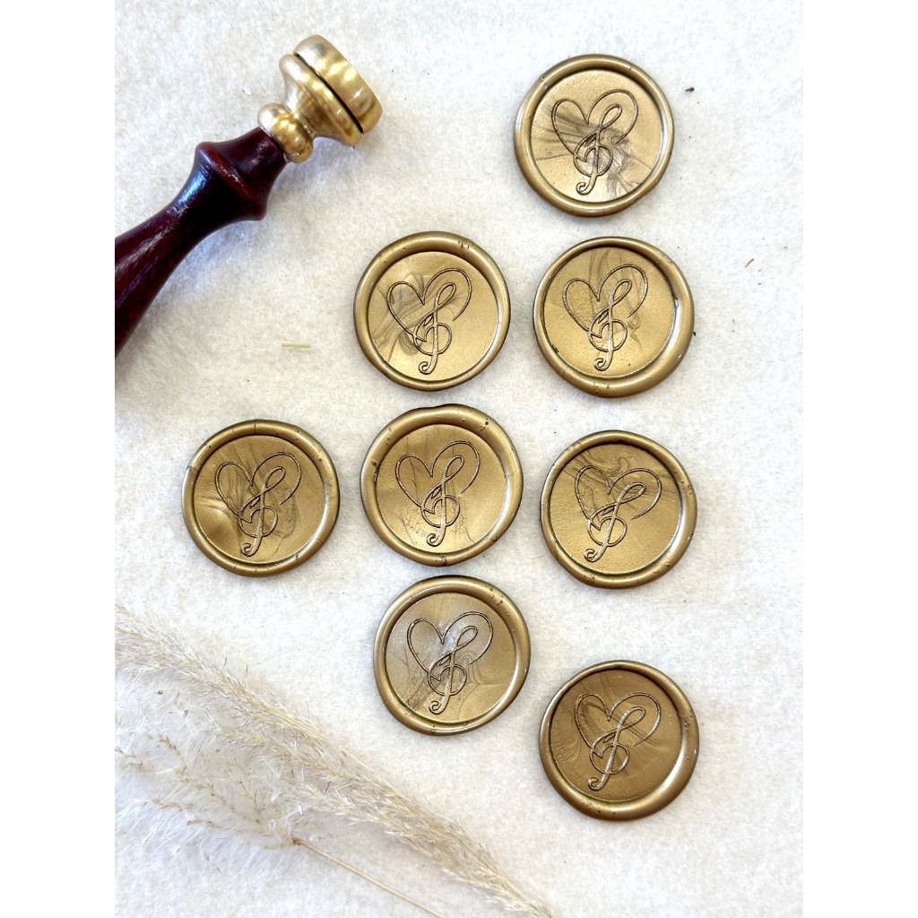 Lacres de cera Coração convite de casamento - Envio Imediato