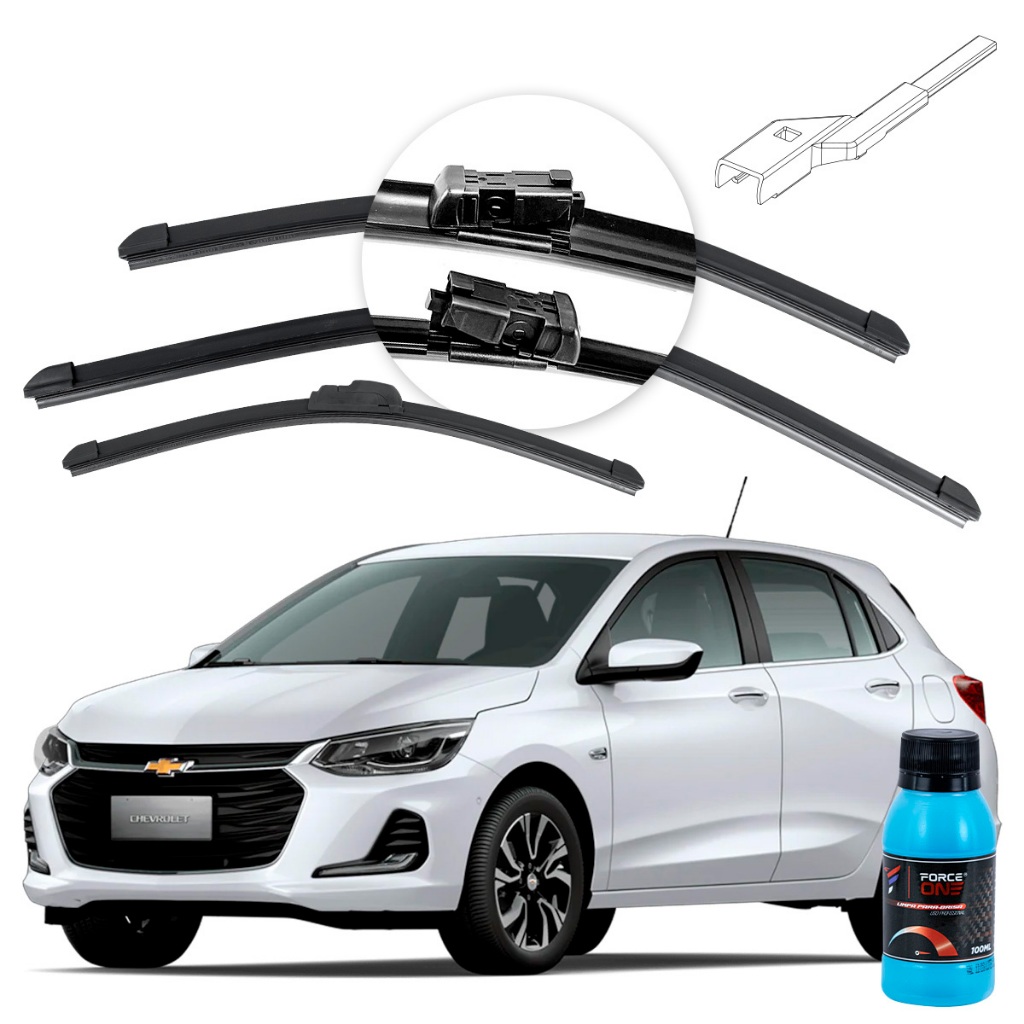 Palheta Limpador de Parabrisa Chevrolet Onix ano 20 a 2024 Dianteira e Traseira em Oferta na Shopee