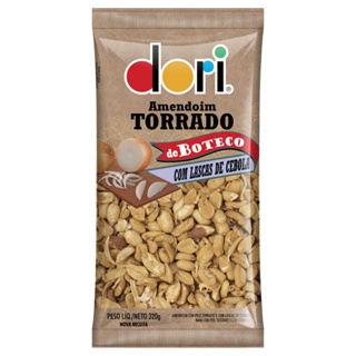 Amendoim Torrado De Boteco Lascas de Cebola 320g Dori em Oferta na Shopee