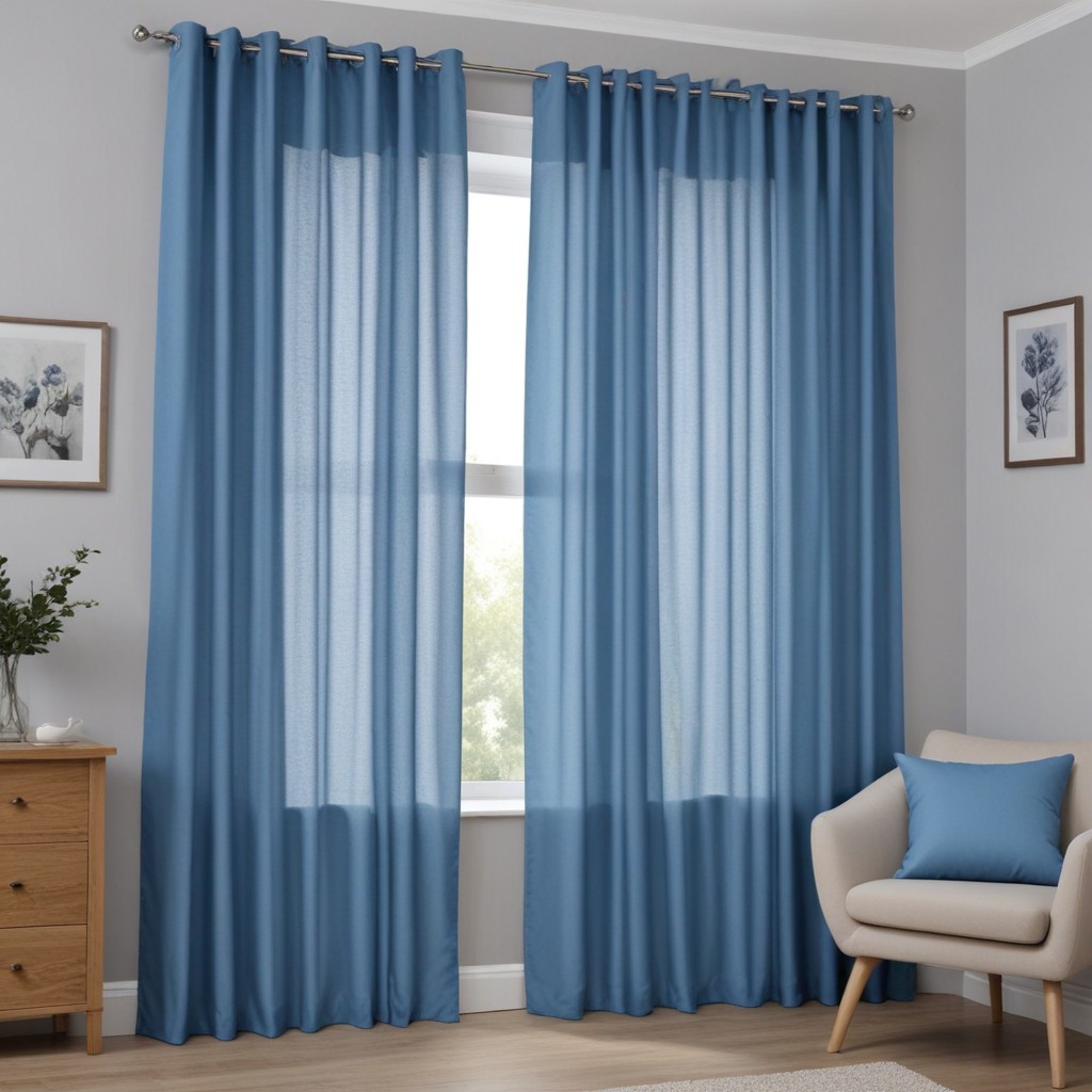 Cortina Sala e Quarto Lisa Azul Bebê - 300x280 / 300x250 / 300x230 em Oferta na Shopee