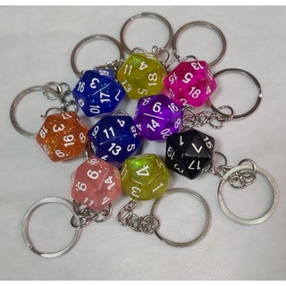 Chaveiro Dado D20  - RPG - VARIAS CORES