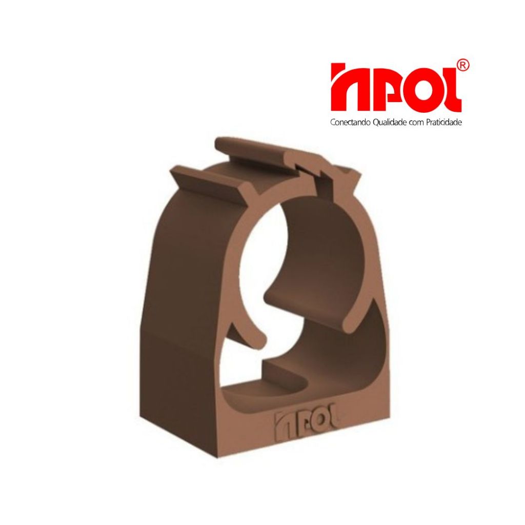 Abraçadeira Click Marrom PVC Fixação Tubo Eletroduto Condulete Inpol em Oferta na Shopee