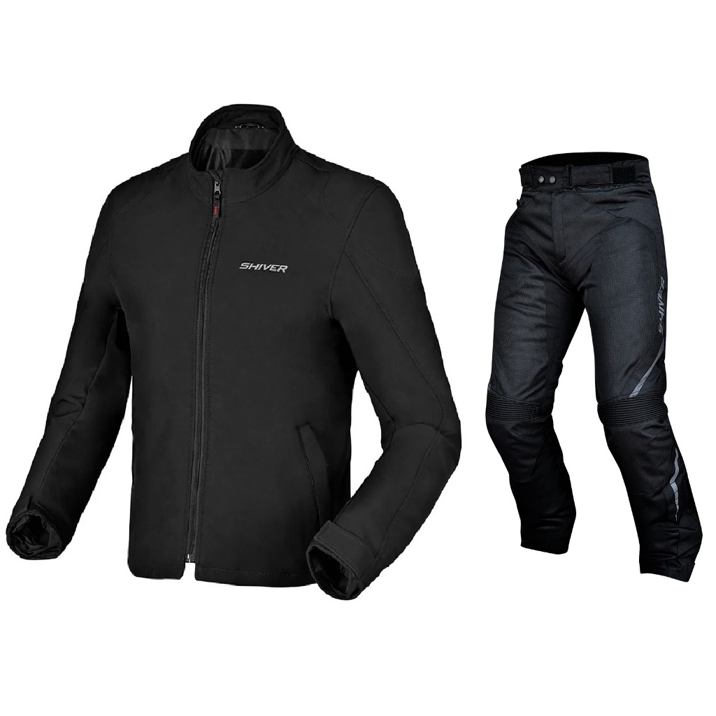 CONJUNTO JAQUETA MASCULINA MOTO LAGUNA SHIVER TIPO TEXX X11 RONIN AIR SPEED + CALCA IMPERMEAVEL PRETA MOTOQUEIRO