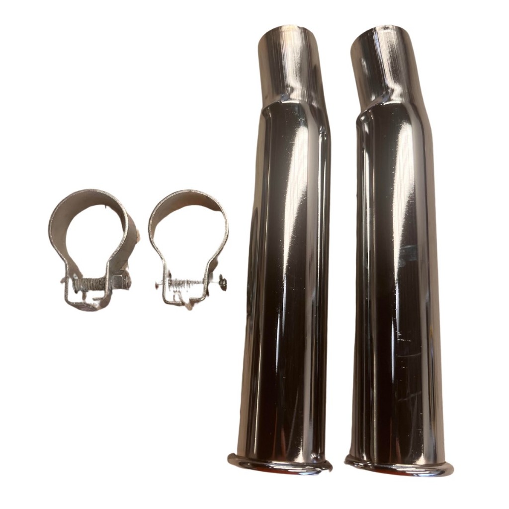 PONTEIRA VW FUSCA 1300/1500/1600 O PAR /INCLINADA VIROLADA COM ABRAÇADEIRAS