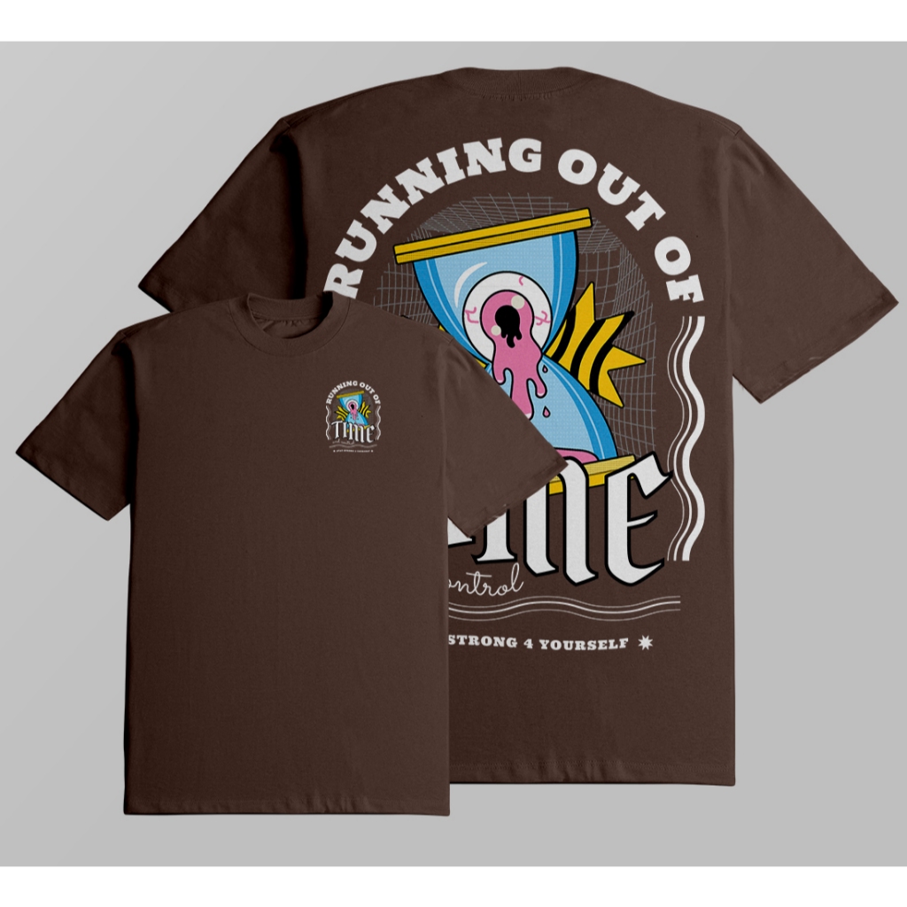 Camiseta Oversized Running Out of Time Streetwear Camisa Unissex