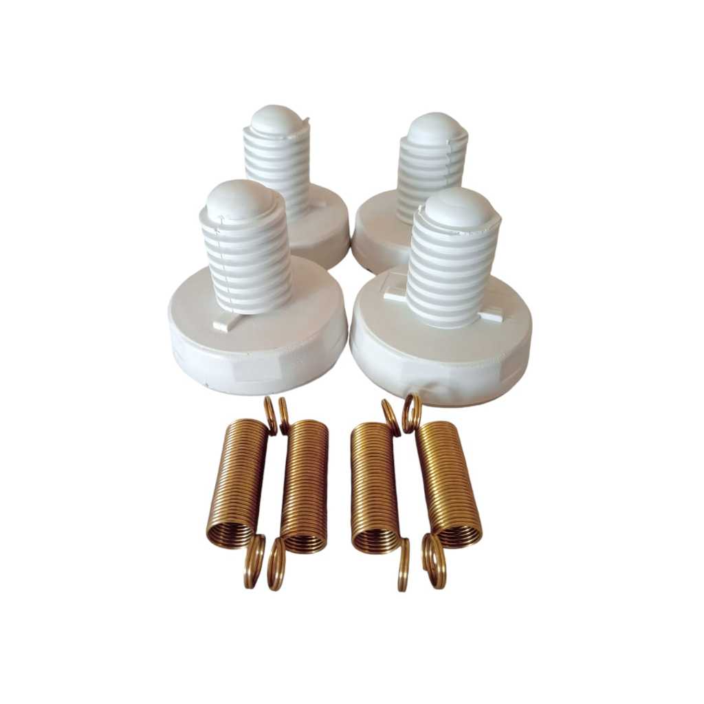 Kit 4 Pé Nivelador 4 Molas Lavadora LTD06 LTD12 A99014001 Electrolux
