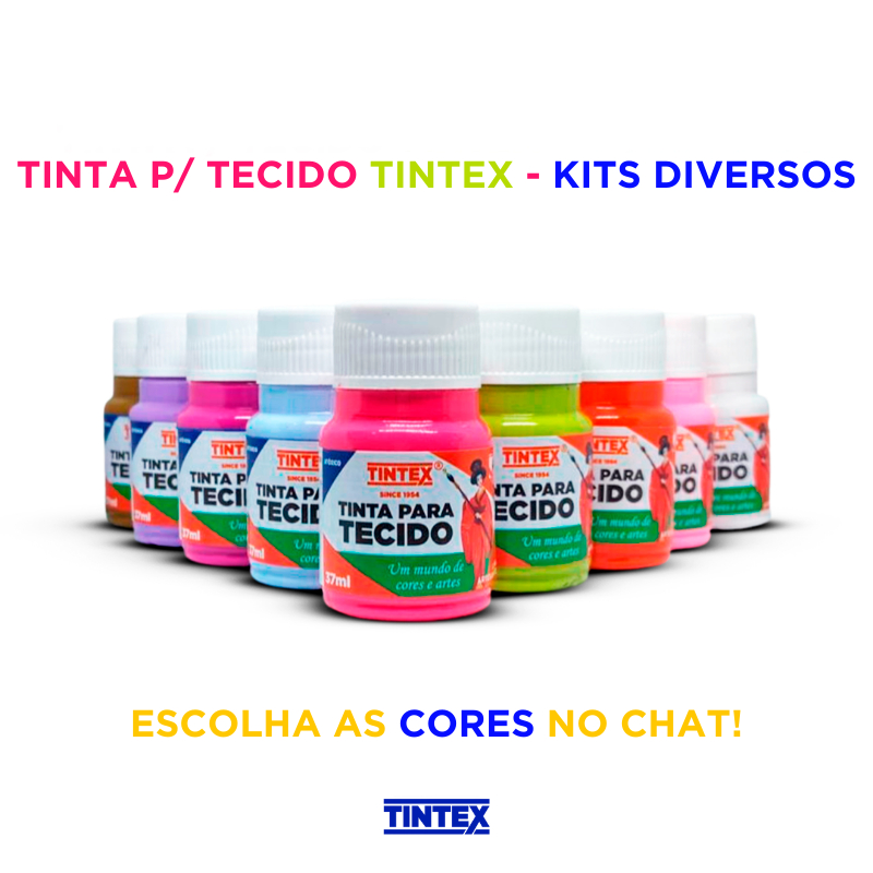Kit Tinta para Tecido Fosca - TINTEX | 37ml [6-24] [Escolha a cor pelo chat] em Oferta na Shopee