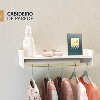 Cabideiro de parede Arara de Roupas Quarto, closet em Oferta na Shopee