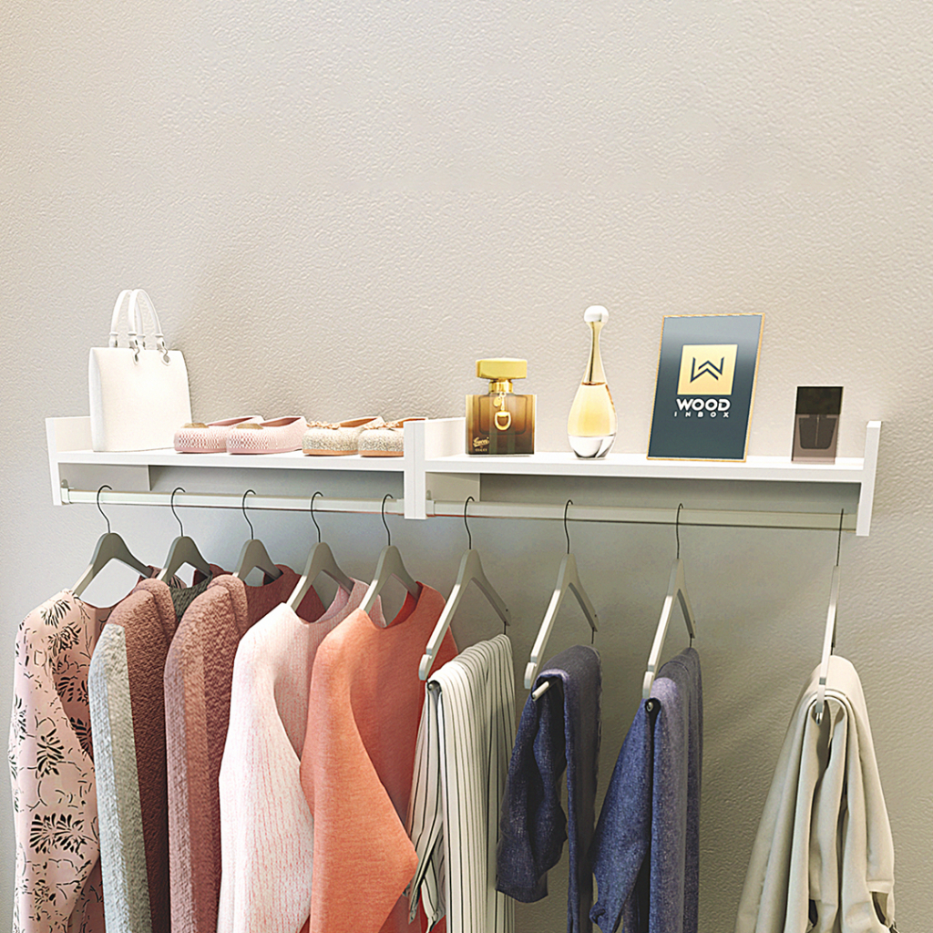 Cabideiro de parede Arara de Roupas Quarto, closet em Oferta na Shopee