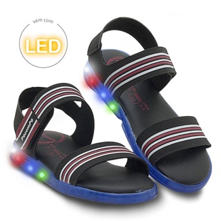 Sandália Masculina Papete Infantil Menino Com Luzes De Led Pé com Pé em Oferta na Shopee