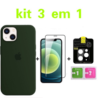 Kit 3em1 Proteção Completa Para iPhone 13  13pro 13promax Normal Linha Premium - Capa + Película 3D + Película de Câmera em Oferta na Shopee